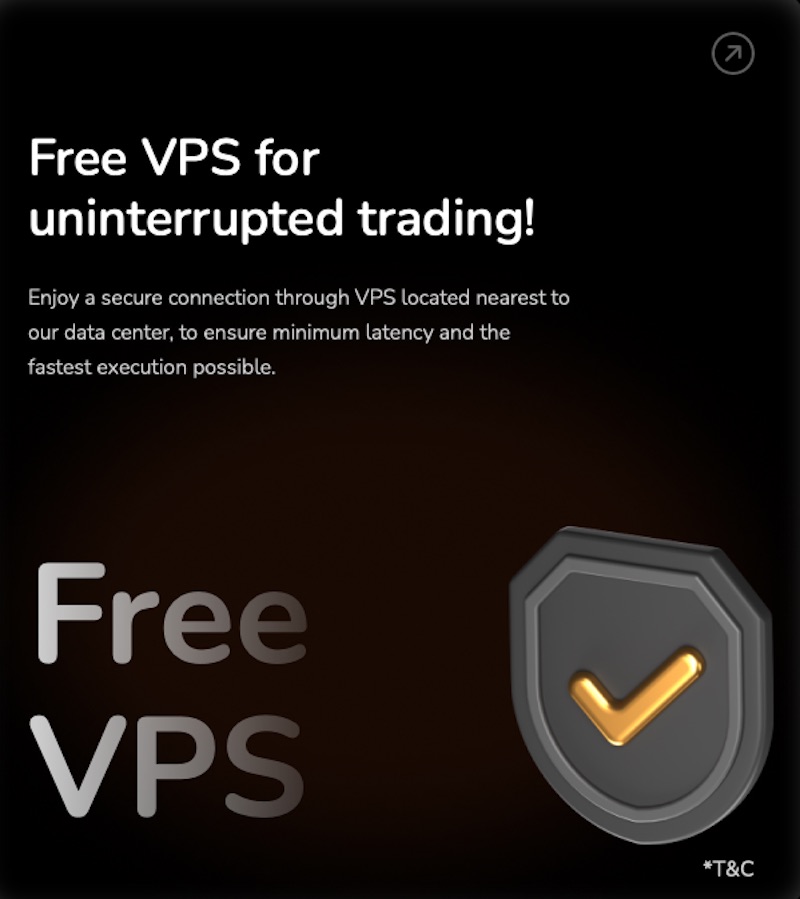 Coinexx Offers Free VPS Hosting for Traders with $5,000+ Deposits to Ensure Ultra-Low Latency and 24/7 Trading